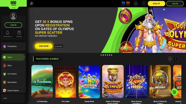 888Canada casino screenshot